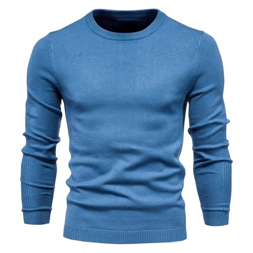 Men's Round Neck Thermal Sweater Crew Neck Slim Fit Sweaters Long Sleeve Knitted Male Pullover3