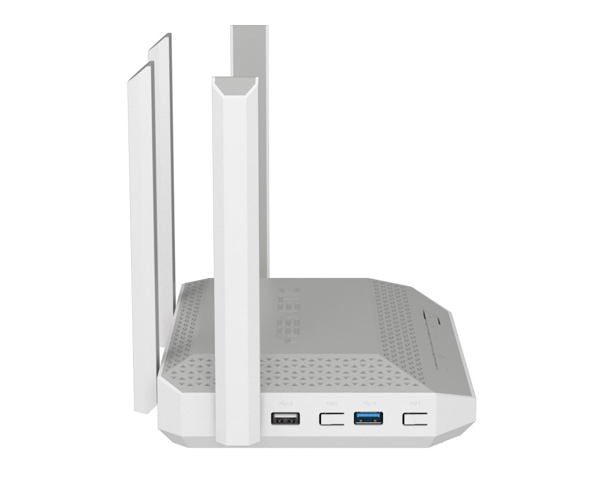 Keenetic Titan (KN-1812) Router multigigabit Wi-Fi 7 Mesh BE7200 con un Smart Switch 1x10G, 1x2,5G y 4x1G, Puertos USB 3.2 y USB 2.0 multifunción