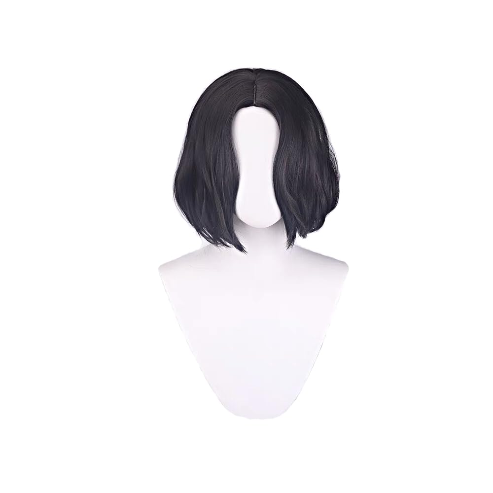 Man's Short Black Cosplay Wig Halloween Wig for Movie - Image 2