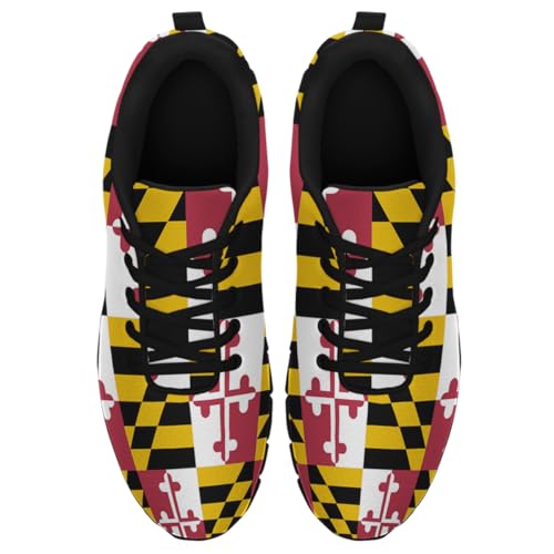 Men Women Maryland Flag Shoes Unisex Running Shoes Non Slip Soft Lightweight Walking Sneakers2