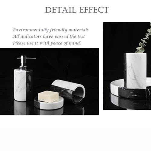 Juego de accesorios de baño de mármol ideal para regalo de hogar 3