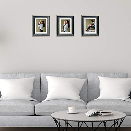 Beyond Your Thoughts 8x10 Picture Photo Frame(1 Pack Real Glass) Antique with Matted for 5X7 Blue Color, Vertical or Horizontal, Table Top and Wall Mounting Display Beyond Your Thoughts 8x10 Picture Photo Frame(1 Pack Real Glass) Antique with Matted for 5X7 Blue Color, Vertical or Horizontal, Table Top and Wall Mounting Display