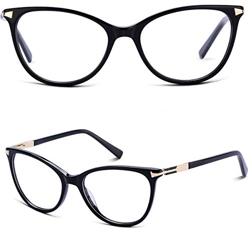 Non Prescription Glasses Eyeglass Frames For Women Cat Eye Glasses Frames With Clear Lenes Designer Handmade Stylish Black Eyewear Frames Wantitall