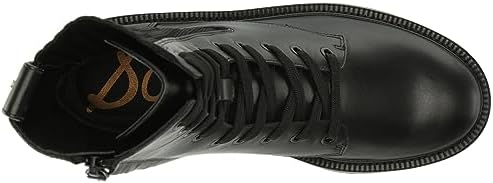 Sam Edelman Women's Evina Combat Boot, Black Leather, 9 | Image 4