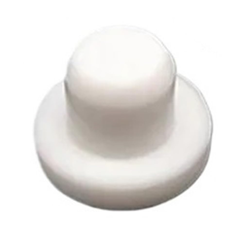 Solid Sealing Plug Silicone Rubber Hole Cap, T Shaped Seal Stopper Dust Resistance Inserts End Caps 10pcs(White,13.5mm)
