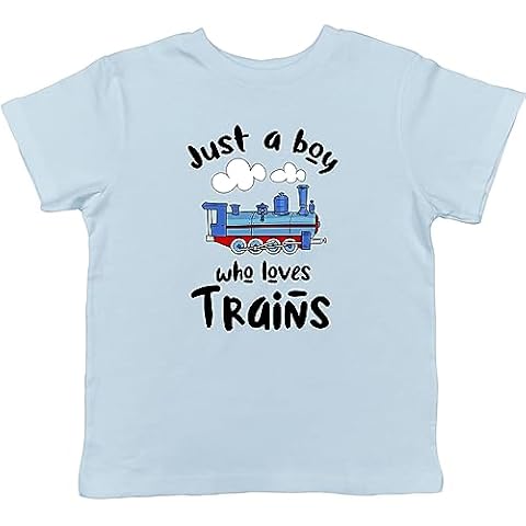 Shopagift Light Blue Train T-Shirt for Kids Cover