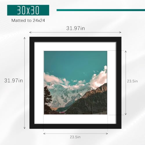 Image of Picrit 30x30 Black Picture Frame, Poster Frame for Wall, 3 Pack