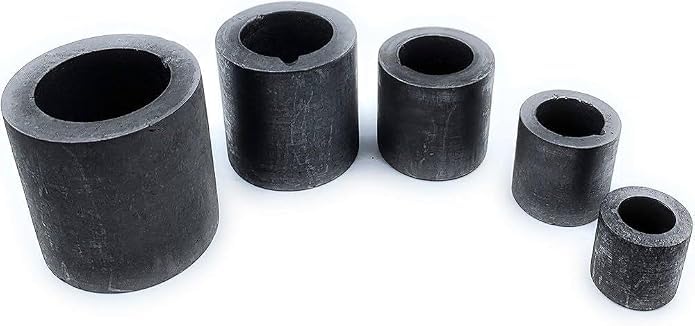 Graphite Crucible for Gold, Silver, Copper, Aluminium, Scrap Metal Melting, Casting and Refining – Heat Resistant Crucible for Jewellery Making – Pack of 5 (30x30, 40x40, 50x50, 60x60, 70x70 mm)-image-31