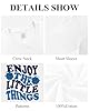 AIYINO Short-Sleeve T-Shirts Funny Enjoy The Little Things All Season Tee Tshirt Lovers Gift for Adults Unisex Couple's T Shirt Clothes White L #4