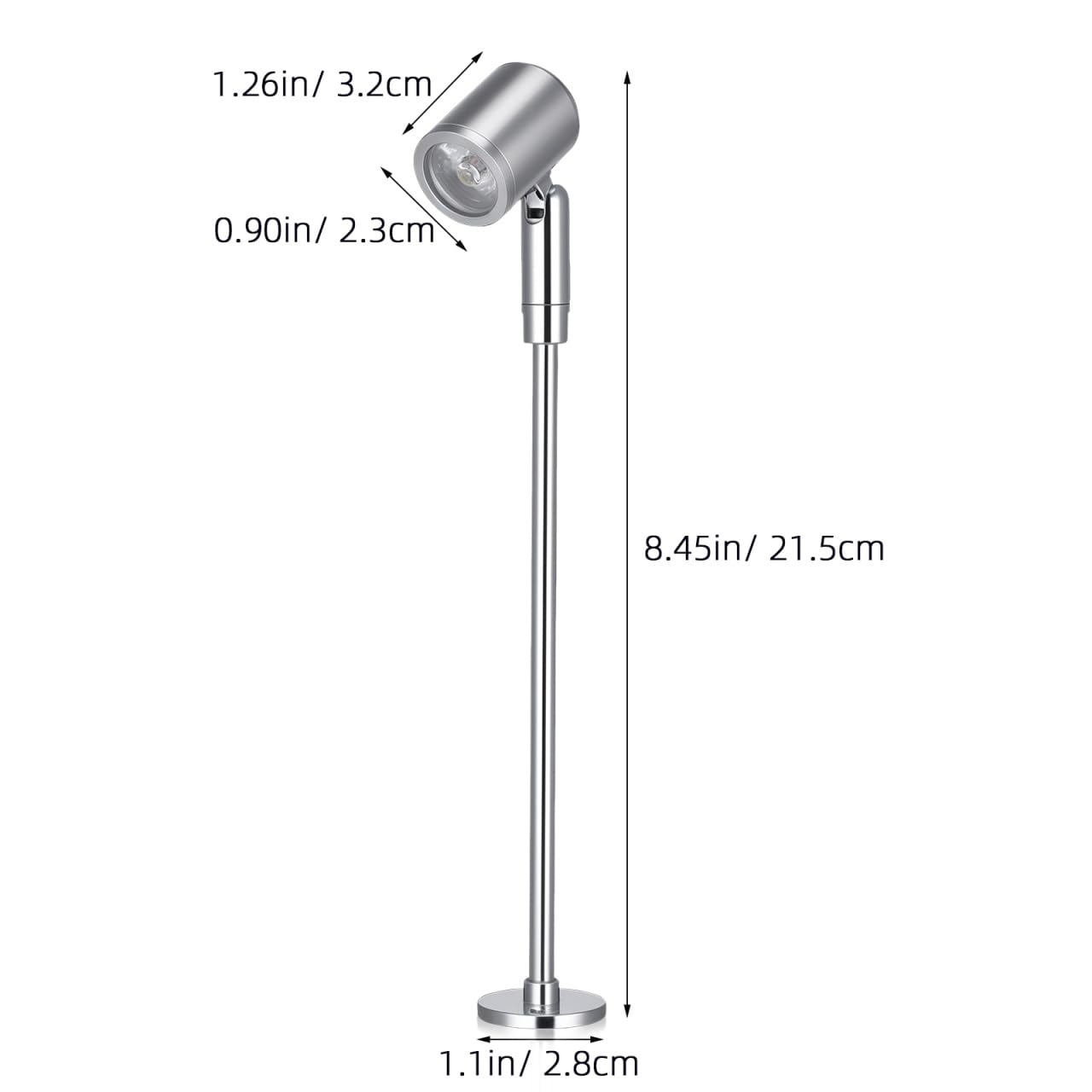 PRETYZOOM Spot Led RéGlable Pour Vitrine Bijoux 8.46X1.18X0.91 Pouces LumièRe Naturelle 4000-4200K Petit Projecteur Led Portable Pour ÉClairage IntéRieur Cabinet Bijoux