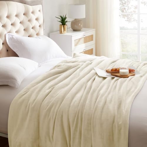 Image of KMUSET Fleece Blanket Grey Queen Size Lightweight Cozy Plush Microfiber Solid Blanket Factory Shop