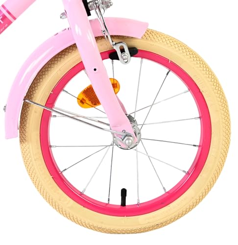 Vélo 14 pouces rose Volare Excellent avec panier pré-assemblé à 85% - 4