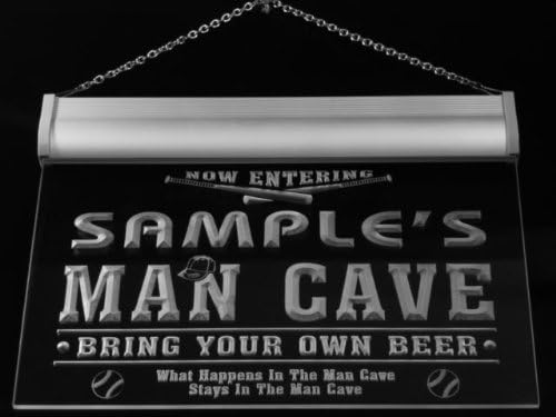 ADVPRO qb105-b Mike's Man Cave Baseball Bar Neon Beer Sign