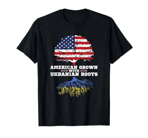Ukraine Roots American Grown Ukranian Roots Ukraine T-Shirt