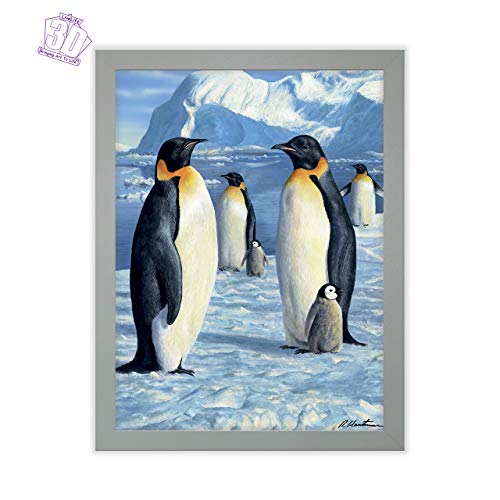 3D Livelife Lenticular Wall Art Prints - Antarctic Majesty From Deluxebase. Unframed 3D Penguin Poster. Perfect Wall Decor. Original Artwork Licensed From Renowned Artist, Robert Hautman #TOP3