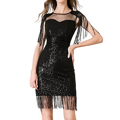 Robe festival de sequin amincissante pour gommer les rondeurs en soirée