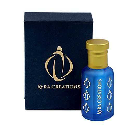 Image of Dubai Famous Royal Blue Attar Perfume - 12ml (with 1 Surprise Gift) / Original & 24 Hours Long Lasting Fragrance /Most Wanted Arabian Aroma (unisex)
