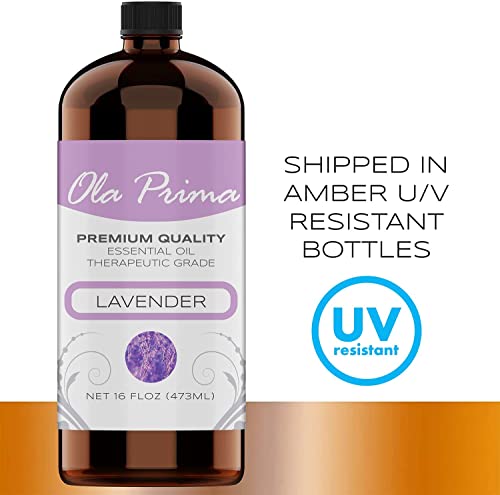 Ola Prima Oils 16Oz - Lavender Essential Oil - 16 Fluid Ounces #TOP4