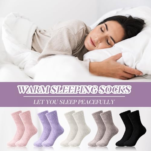 Image of Handepo 60 Pairs Women Fuzzy Socks Bulk