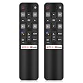 2PC RC802V FNR1 Replacement Remote Fit for TCL Android 4K Smart TV [NO Voice Function] 40S334 50S434 55S434 75S434 40S330 70S430 32S334 55S435 50S435 43S434 32S6500A 65P8S 65P8 49S6800FS 32S6500S