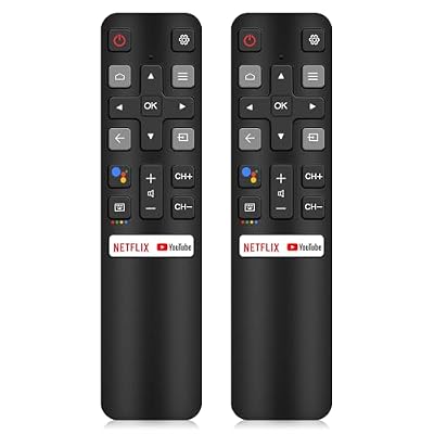2PC RC802V FNR1 Replacement Remote Fit for TCL Android 4K Smart TV [NO Voice Function] 40S334 50S434 55S434 75S434 40S330 70S430 32S334 55S435 50S435 43S434 32S6500A 65P8S 65P8 49S6800FS 32S6500S