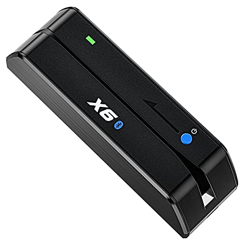MSR605/MSR X6BT   Lector de tarjetas de crédito con banda magnética USB para Mac/Windows, lector de tarjetas magnéticas/grabadora con banda magnética y codificador de transferencia de 3 vías, color