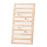 iplusmile Bandeja De Madera Rectangular Para Joyas Organizador De Anillos Exhibidor De Joyas De Bambú Para Tocador Tienda 11.22X5.90X0.66In