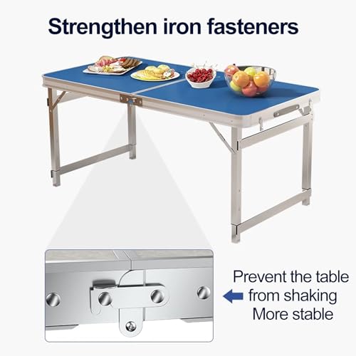 Table de camping pliante portable aluminium blanc table utilitaire compacte pour école - 6