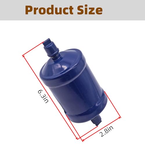 Image of EK-083S Liquid Line Filter Drier for Refrigerants 3 /8 Inch ODF 600PSI /4140Kpa for Heat Pump Air Conditioning Refrigeration Heating Systems