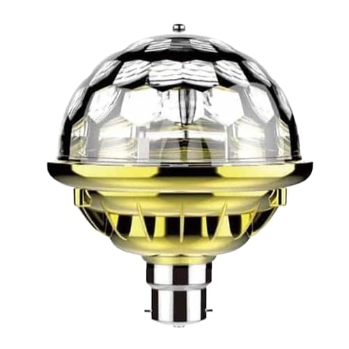 GOLDEN UFO LED,MULTI COLOUR BULB | 360 Degree Rotating Disco Bulb for Home, Bedroom, Hall, Party 1