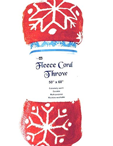 Cozydoze - Manta de forro polar para Navidad, árboles de Navidad, renos, búhos, copos de nieve (copos de nieve)