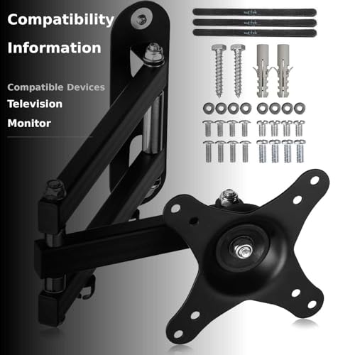 Suptek TV Wall Mount Swivel Tilt Rotation Full Motion Adjustable Articulating for Most 15-32 inch LED, LCD Monitor Wall Mount VESA 75,100 (MA2720)