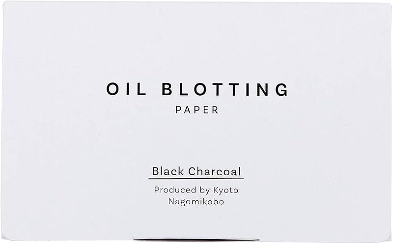 Papel antibrilho facial de carvão preto なごみ工房, 100 folhas, 1 camada, fabricação japonesa