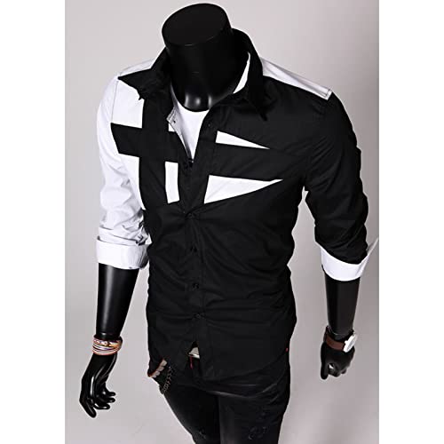 Men's Camouflage Collar Contrast Shirt Military Tactical Camping Shirt Long Sleeve Plaid Printed Casual Shirt4