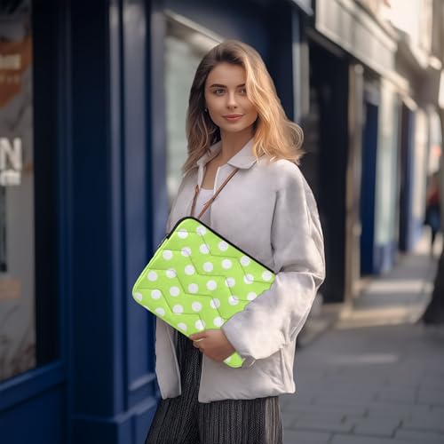 Funda para Laptop 13-14 Pulgadas Diseño Lunares Verde Lima miniatura 7