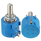 Alta calidad y duradero. Potenciómetro multivuelta de precisión 3590S Potenciómetro de resistencia ajustable de 10 anillos Bobinado Multivuelta de giro variable 10k Ohm de Ballylelly