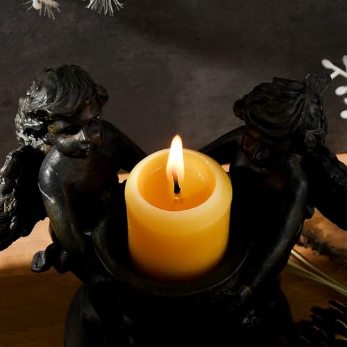 Velas votivas de cera de abelha, velas votivas de cera de abelha natural, 6 pacotes, sem cheiro e se