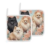 Largement utilisé : les maniques de cuisine à motif Poméraniens sont idéales pour une utilisation comme support de poêle chaude, protection contre les éclaboussures de micro-ondes, repose-cuillère, ouvre-bocal, dessous de plat ou grand sous-verre. Utilisez-le comme dessous de plat pour protéger votre table ou votre comptoir de cuisine contre les brûlures disgracieuses