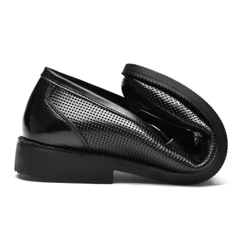Mens Hollow Cut Oxford Dress Shoes Breathable Leather Formal Slip On Classic Pointed Toe Low Top Comfortable3
