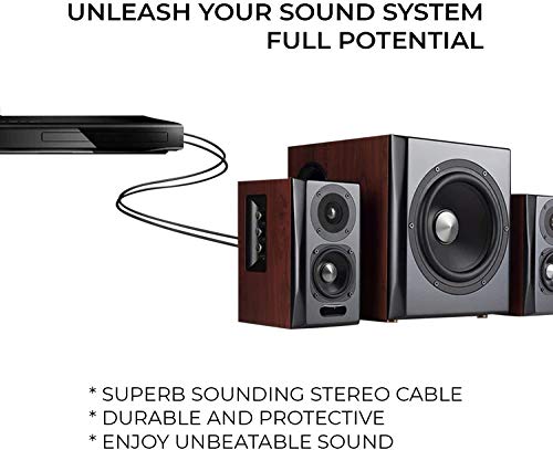 Imbaprice 2Rca Male To 2Rca Male Home Theater Audio Cable - 50 Feet - Black #TOP6