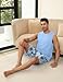 Ekouaer Men's Pajamas Set Workout Tank Top Pjs Sets with Shorts 2 Piece Soft Sleeveless Casual Shirts Loungewear Sets, Coconut Tree, X-Large