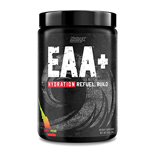 Nutrex Research EAA Hydration | Sports Recovery Drink Mix, Rebuild Muscle, Prevent Cramps & Soreness | 8 Grams of High Performance Essential Amino Acids. | Apple Pear Flavor