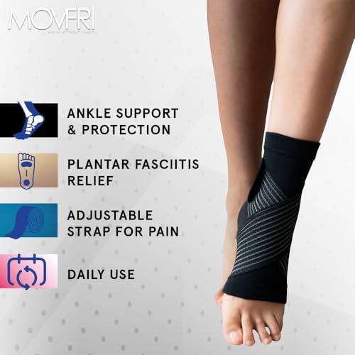 Ankle Brace with Adjustable Strap - Compression Support for Sprains, Plantar Fasciitis, Achilles Tendonitis, Sports Idea