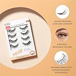 KISS My Lash But Better False Eyelashes Multipack, 'Bare Affair', 12mm, Superfine Band Technology, Easy to Apply, Reusable, Lightweight, Voluminous, Comfortable, Includes 4 Pairs Of Strip Lashes - Image 4