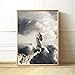 Produktbild Bunte Junge Wandkunst Leinwand Malerei Cloud White Horse Nordic Abstrakte Poster Und Drucke Kinder Wandbilder Für Wohnzimmer 50X70 cm Kein Rahmen