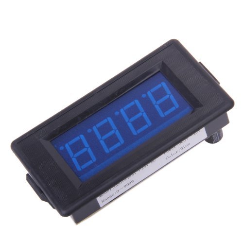 Contador digital LED azul de 4 dígitos 0-9999 para paneles industriales 2