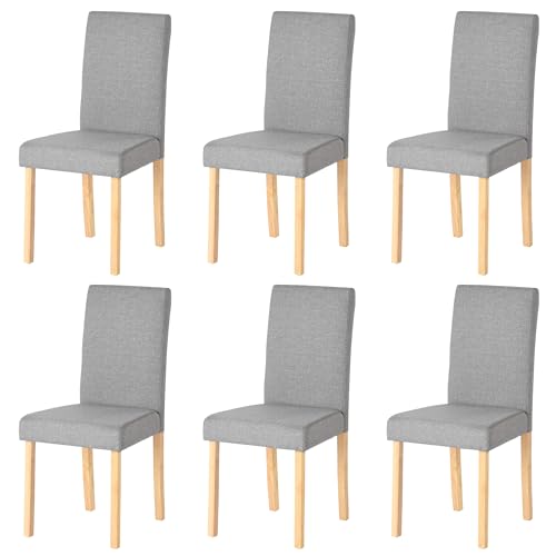 Liink1ga Sillas Nordicas Pack 6, Sillas De Comedor Gris Modernas Sillas De Comedor Madera Sillas De Cocina Gris, Sillas Tapicería De Lino Con Respaldo Alto 48 Cm Liink1ga Sillas Nordicas Pack 6, Sillas De Comedor Gris Modernas Sillas De Comedor Madera Sillas De Cocina Gris, Sillas Tapicería De Lino Con Respaldo Alto 48 Cm