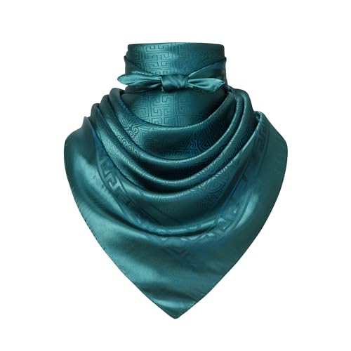 Image of 35 inch Men's Large Square Jacquard Scarf - Cowboy Wild Rugged Style, With Gift Packed