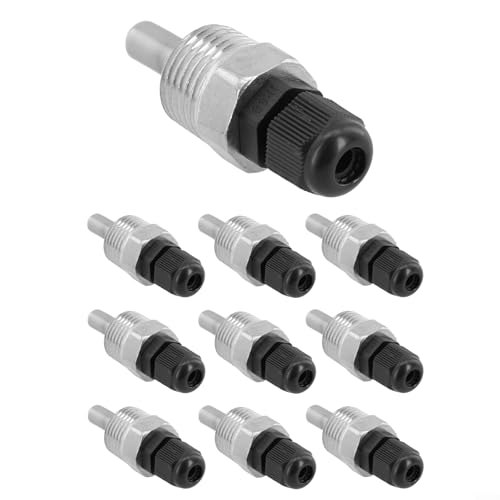 10PCS 304 Stainless Steel Thermowell, 30mm Waterproof 1/2inch NPT Thread Thermowell For Temperature Sensor for Beer Fermenter(30mm)