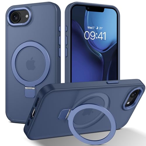 Coque Magsafe iPhone 16E antichoc intégrale avec béquille rotative